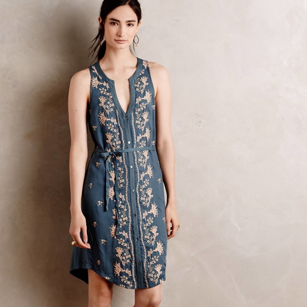 Anthropologie Embroidered Syden Dress by Tiny